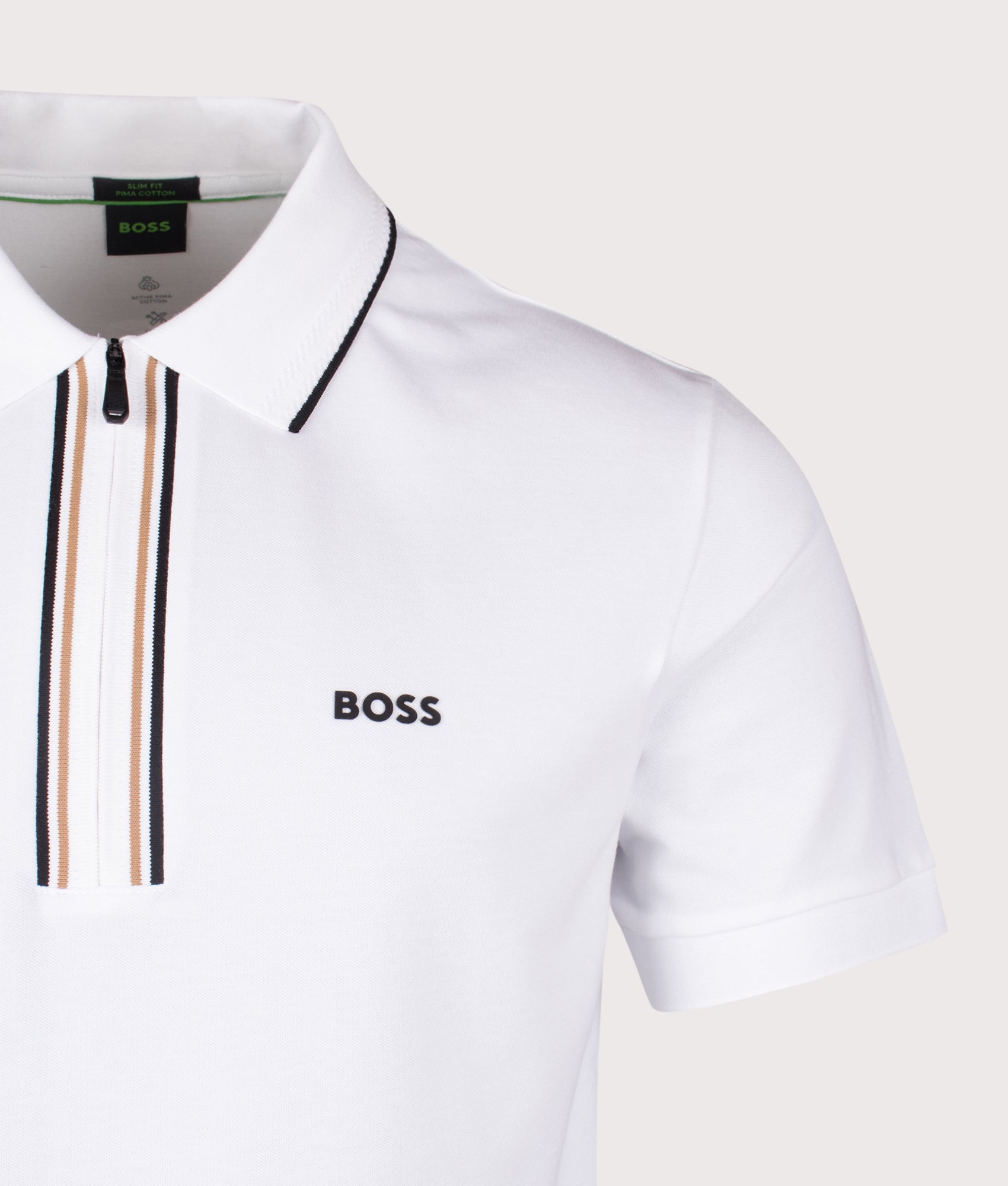 Zip Neck Philix Polo Shirt. Shot by EQVVS. Detail shot.
