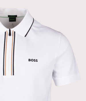 Zip Neck Philix Polo Shirt. Shot by EQVVS. Detail shot.