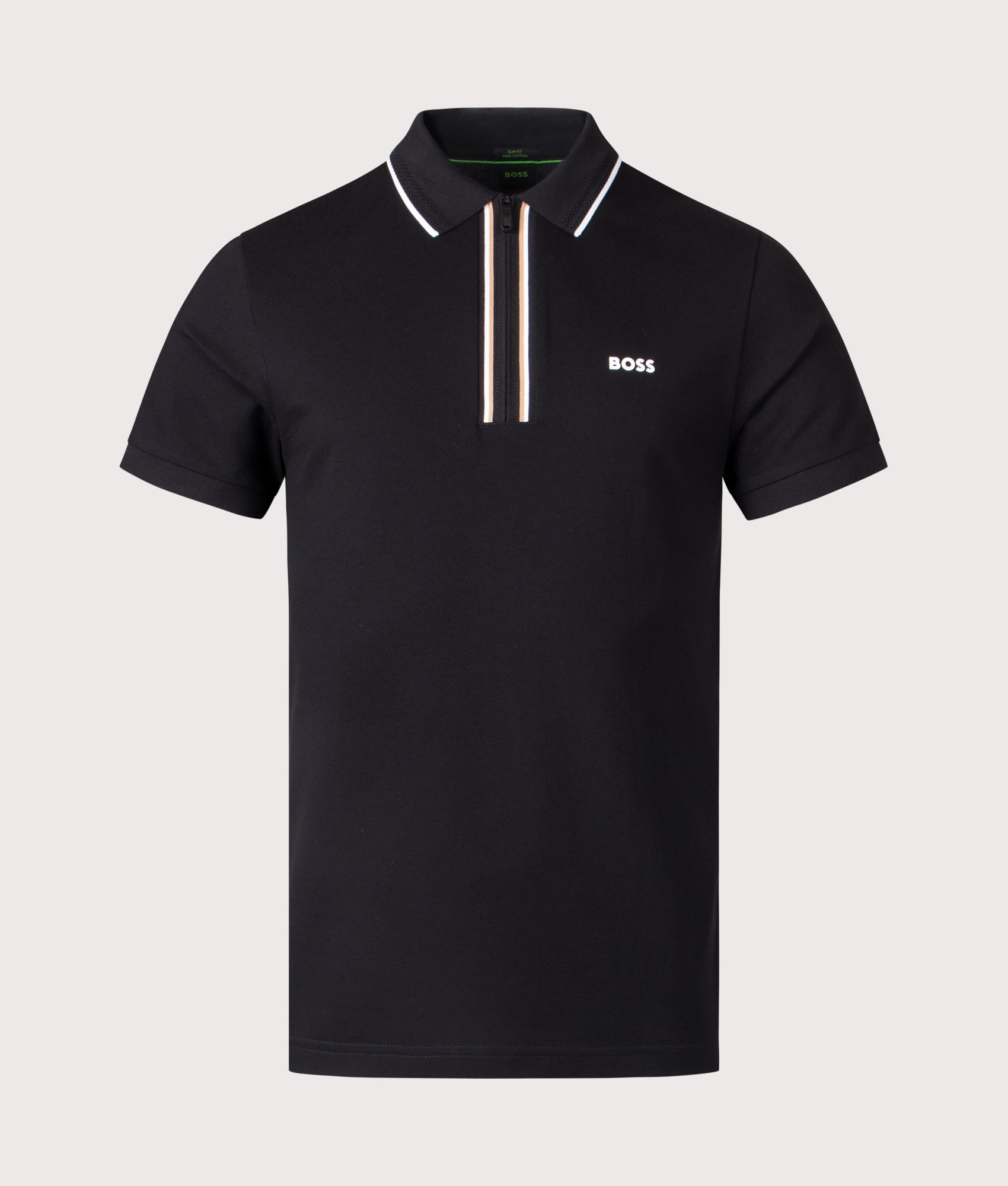 Zip Neck Philix Polo Shirt. Shot by EQVVS. Front shot.
