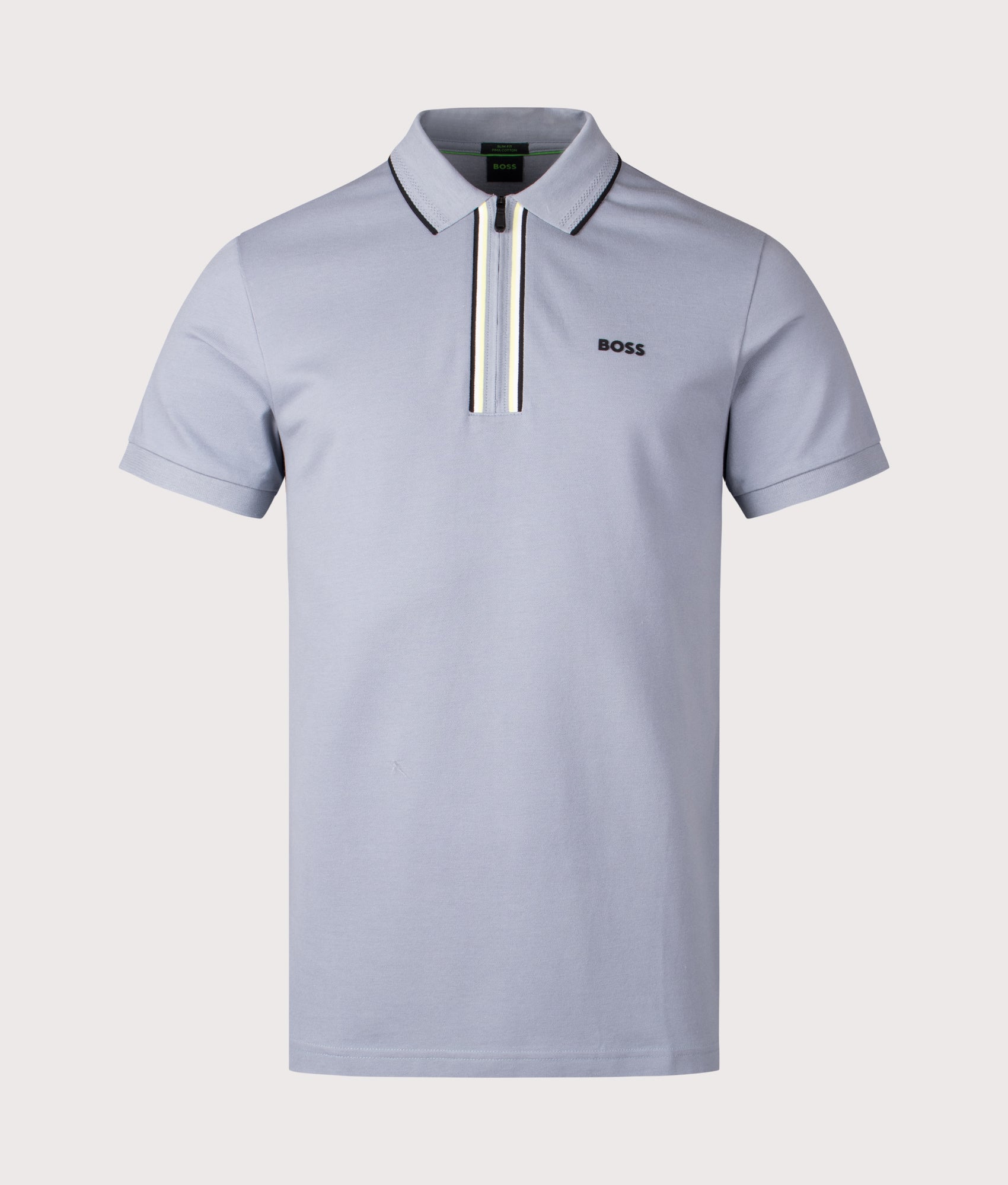 Zip Neck Philix Polo Shirt. Shot by EQVVS. Front shot.