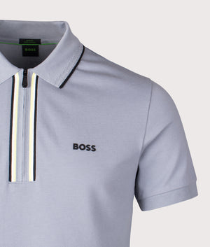 Zip Neck Philix Polo Shirt. Shot by EQVVS. Detail shot.