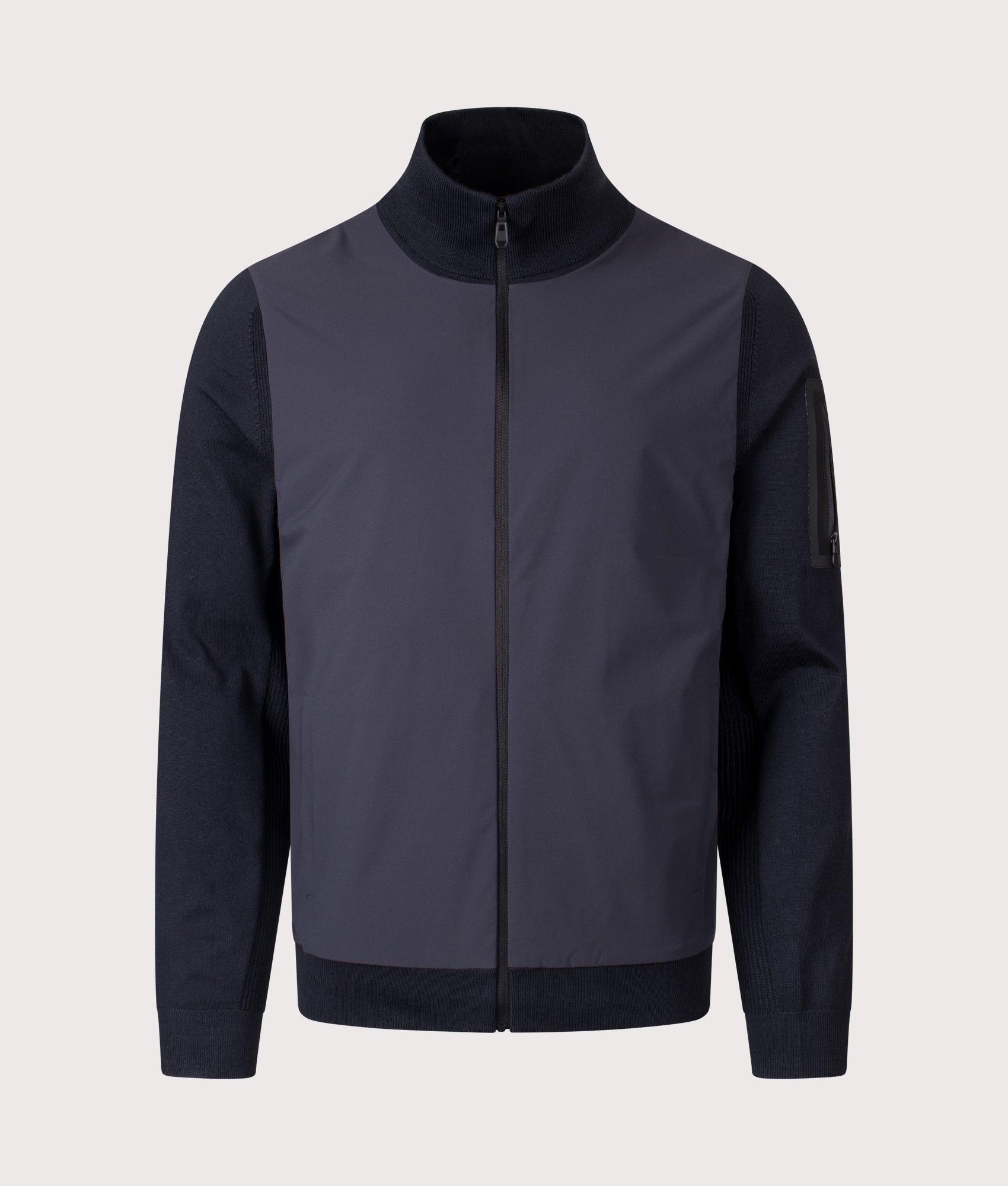 Momentum X Jacket in Dark Blue | BOSS | EQVVS | Front shot 