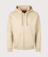 Relaxed Fit Dapozip Hoodie: 269 Medium Beige 