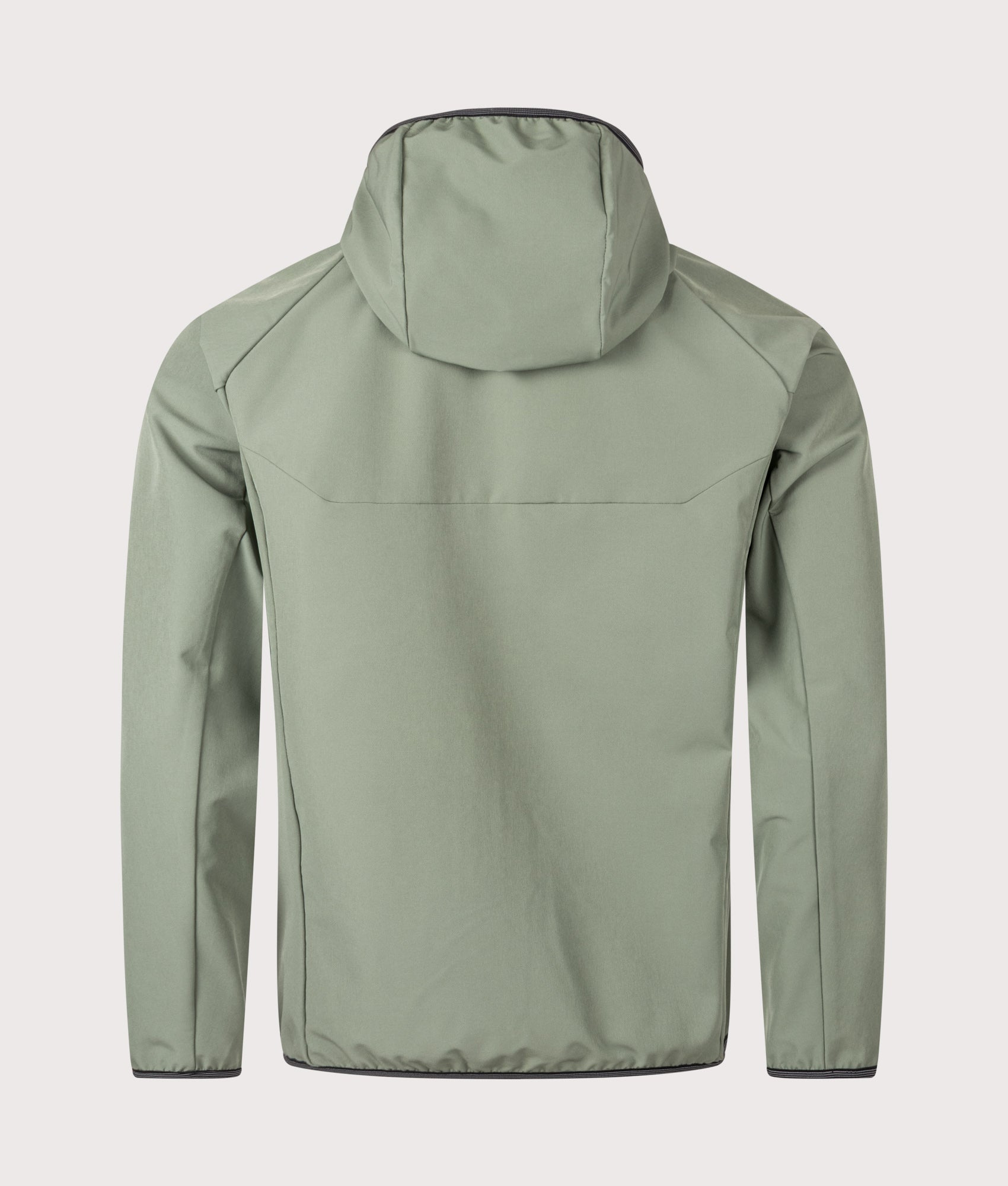 Slim Fit Commuter Sweat Jacket by BOSS in Open Green. Shot by EQVVS. Back shot.
