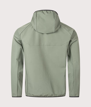 Slim Fit Commuter Sweat Jacket by BOSS in Open Green. Shot by EQVVS. Back shot.