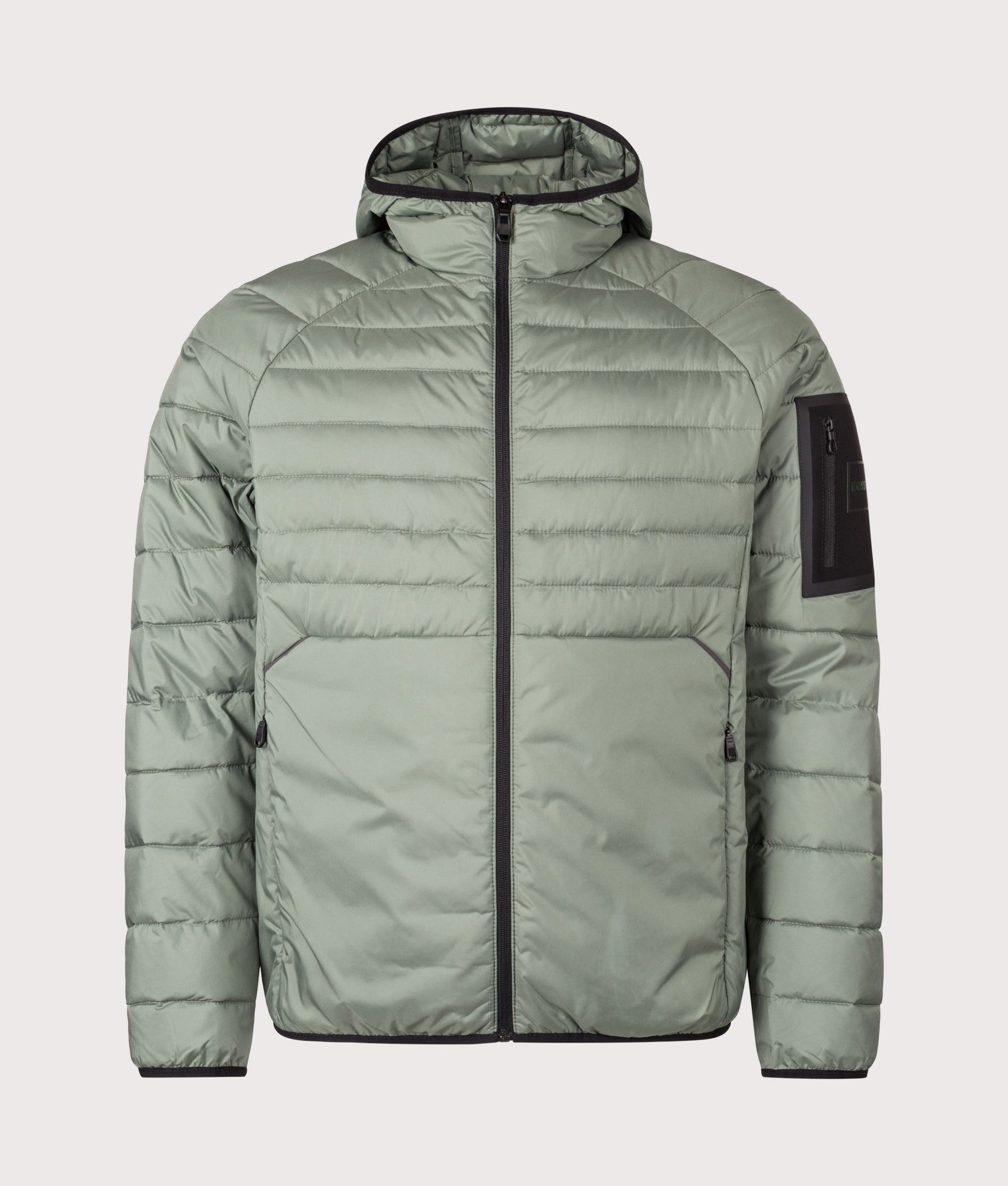 Urbanex Hooded Jacket in Open Green | BOSS | EQVVS | Front shot 