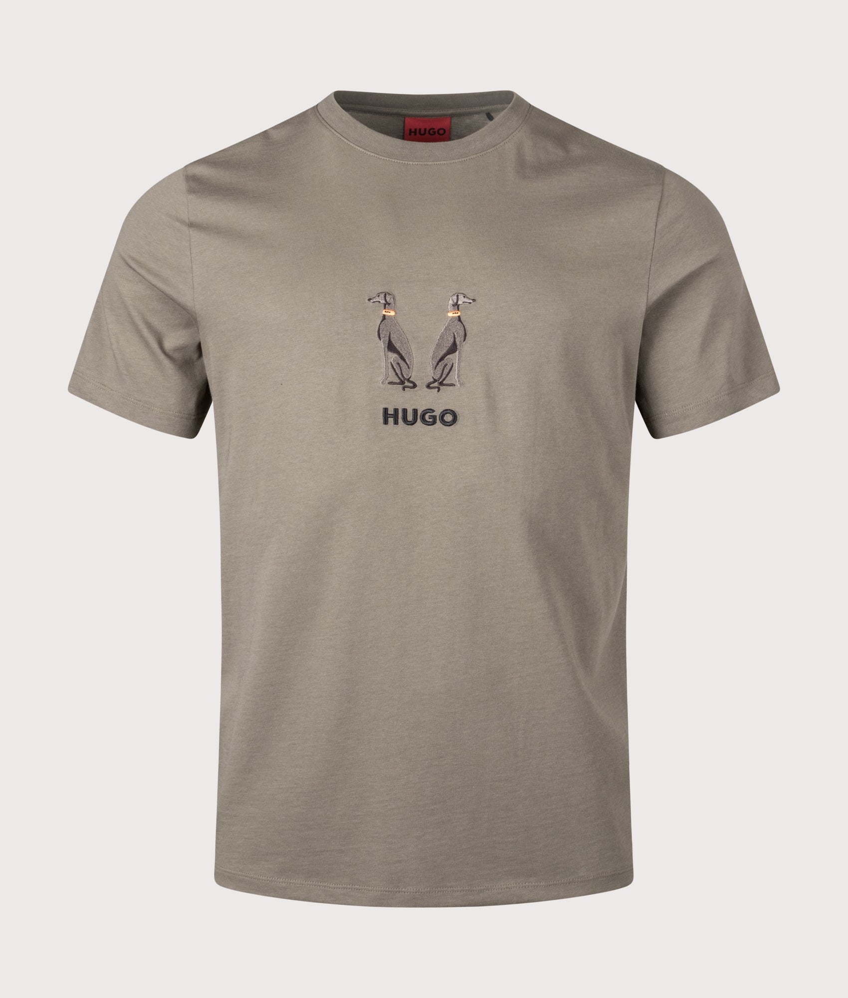 Dugolini T-Shirt in Medium Grey. 100% Cotton | HUGO | EQVVS | Front shot