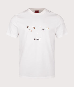Dugolini T-Shirt in Natural. 100% Cotton | HUGO | EQVVS | Front shot 