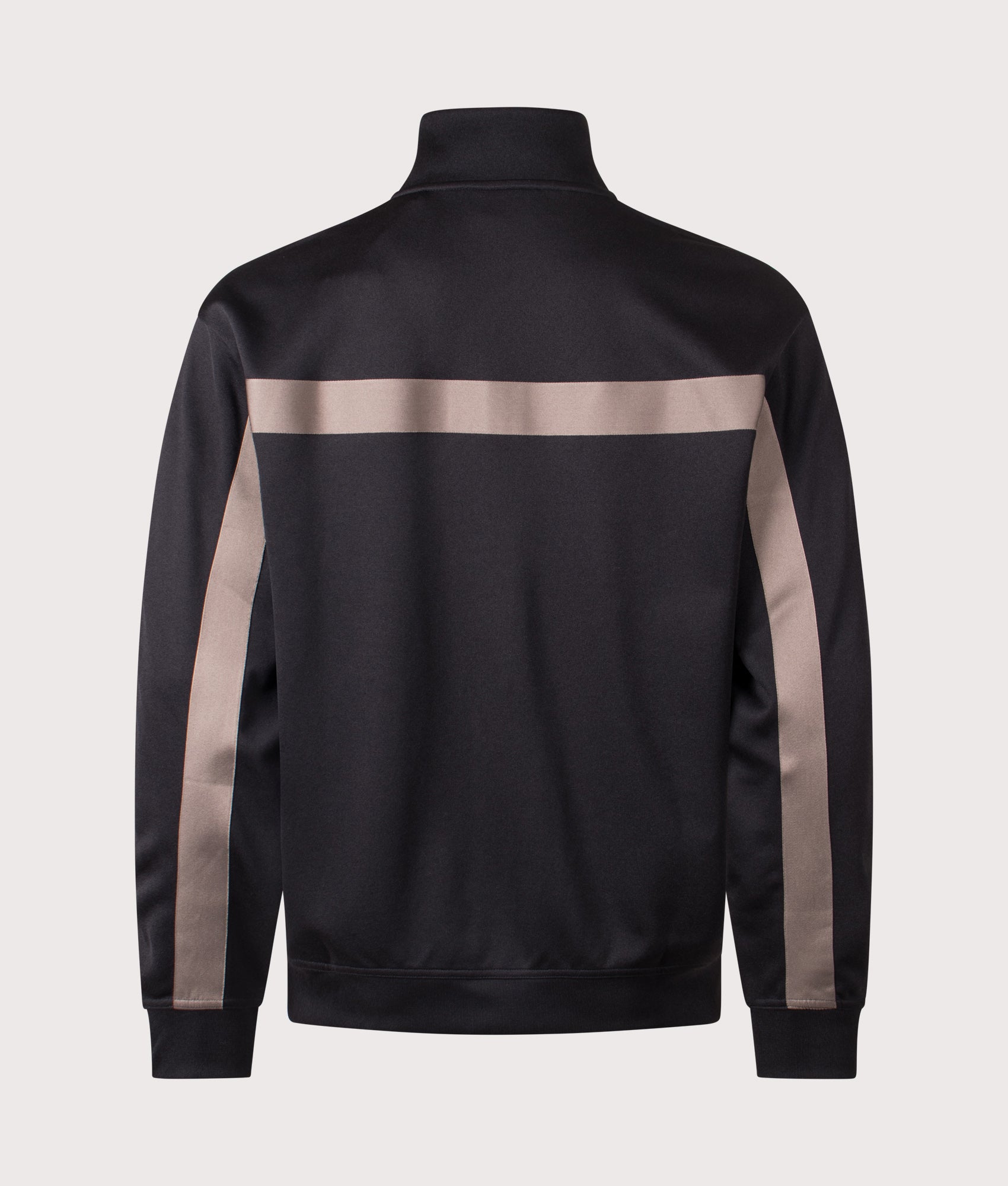 Relaxed Fit Darti Zip Through Track Top in Black | HUGO | EQVVS | Back shot 