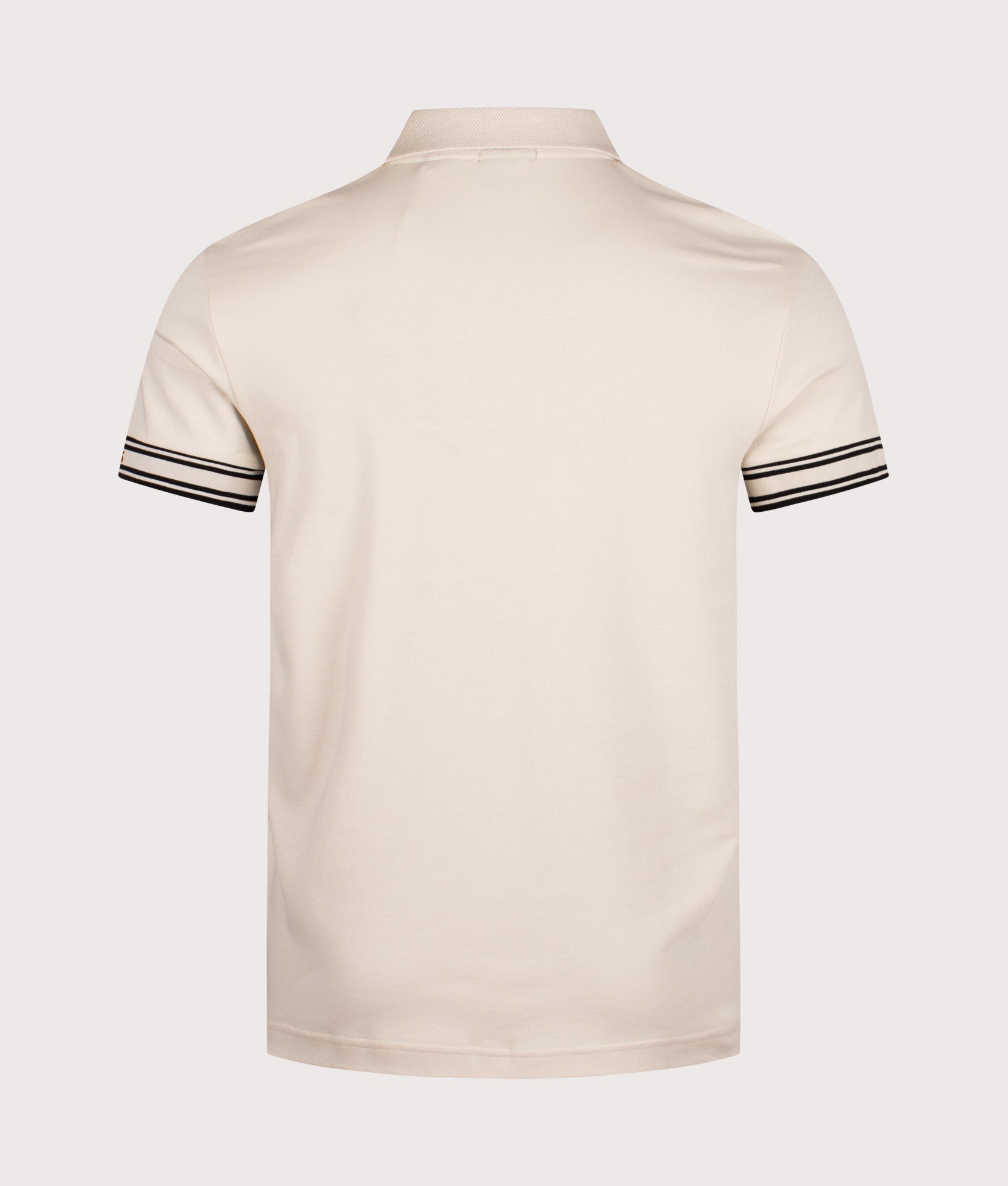 Slim Fit Zone Polo Shirt in Open White | 100% Cotton | BOSS | EQVVS | Back shot 