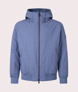 BOSS Opineer Jacket in Open Blue at EQVVS Menswear. Front shot.
