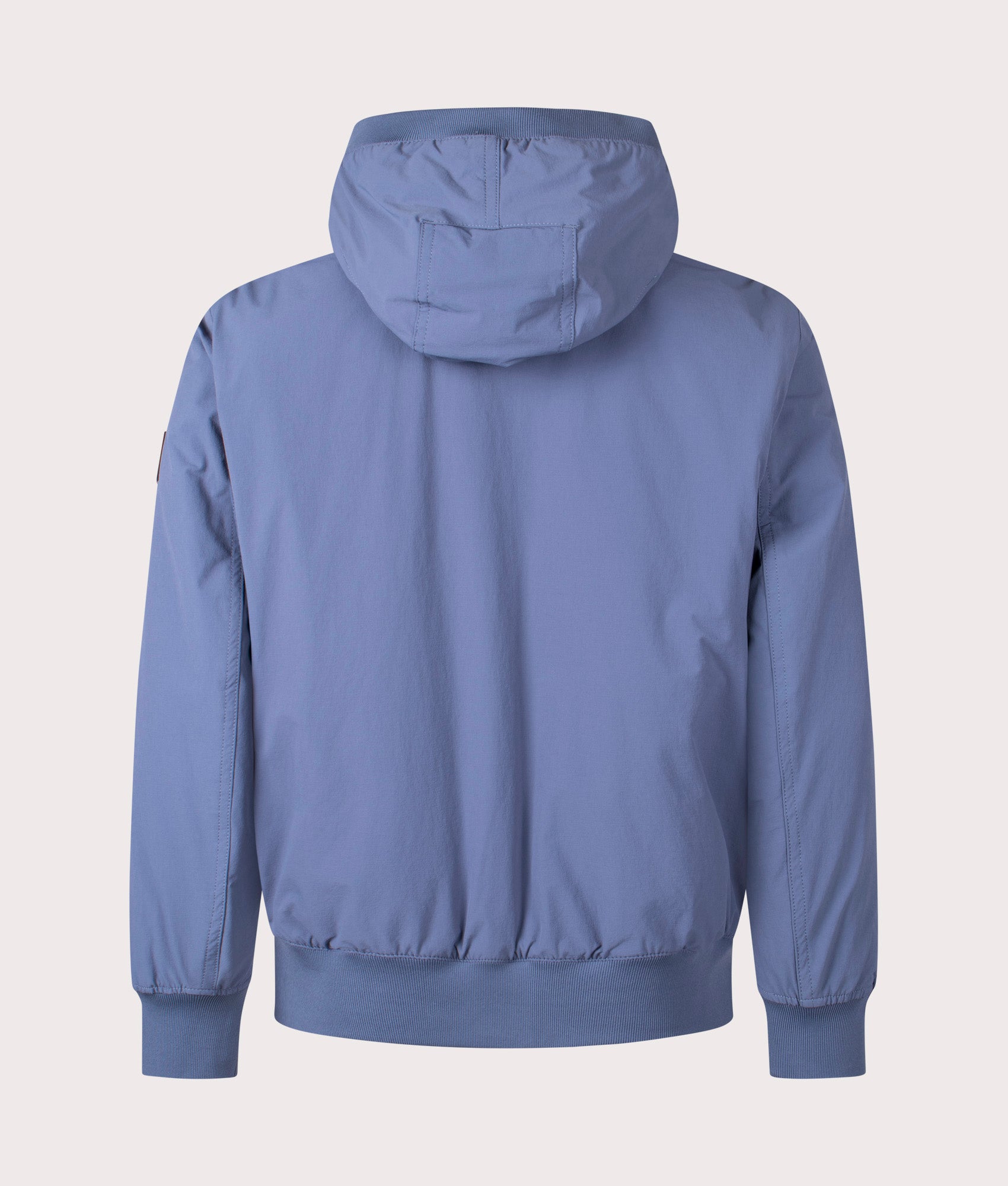 BOSS Opineer Jacket in Open Blue at EQVVS Menswear. Back shot.