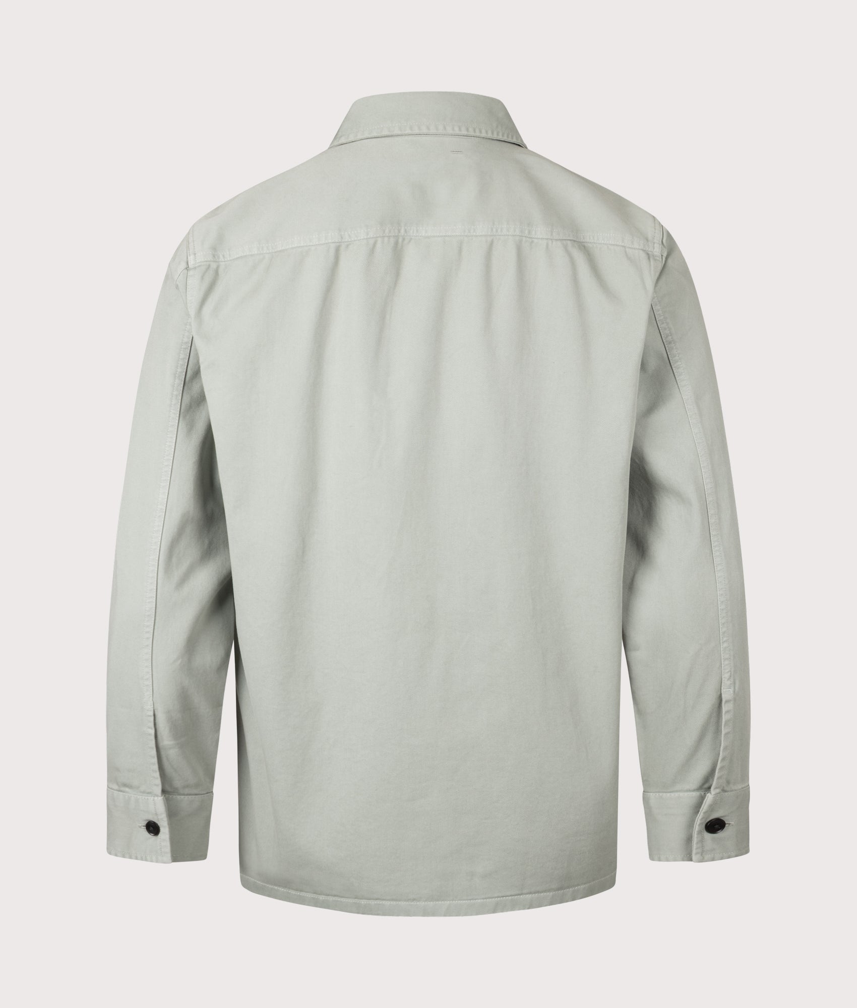 Oversized Lovel 15 Overshirt in Open Green | 100% Cotton | BOSS | EQVVS | Back shot 