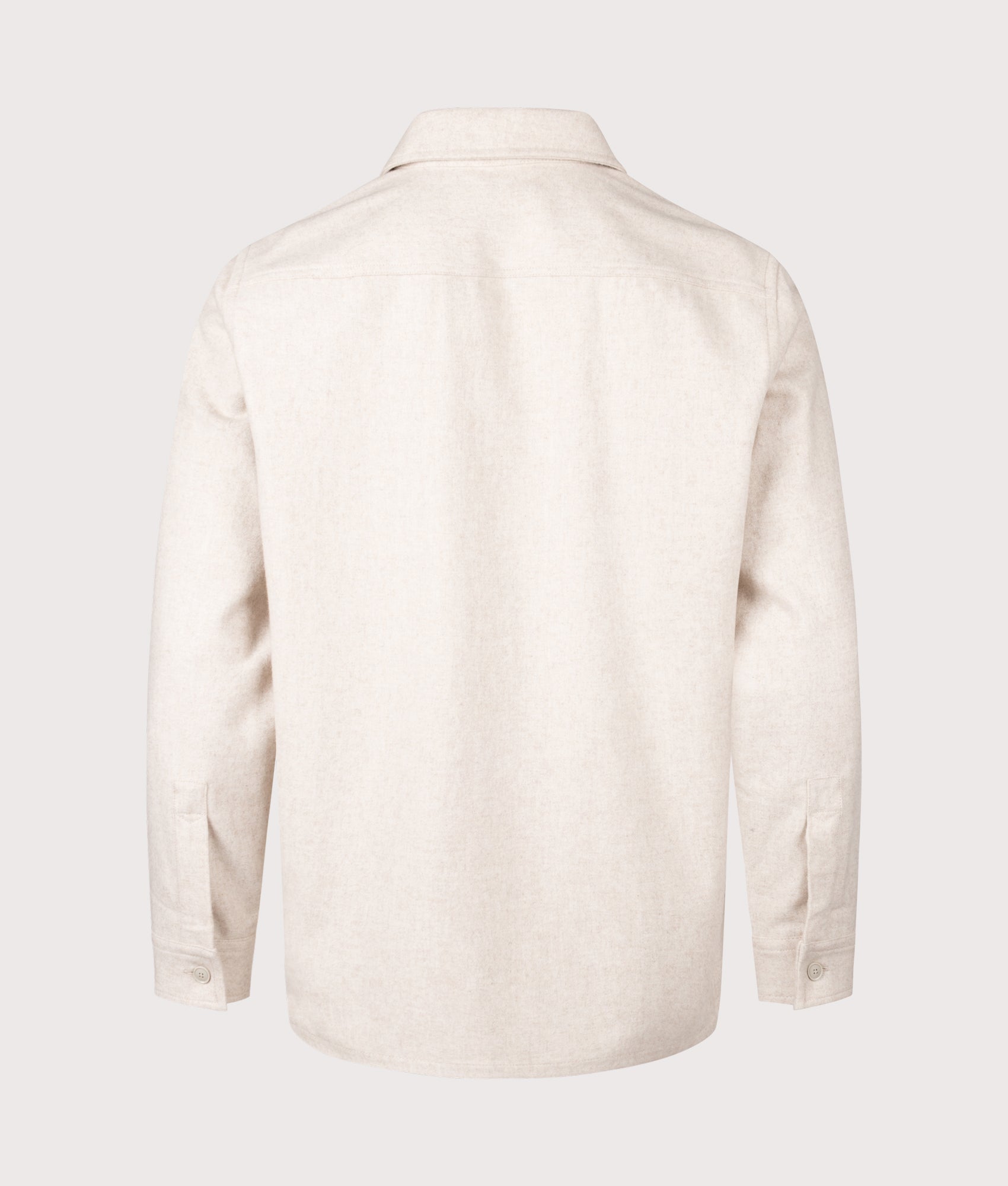 Oversized Locky 2 Overshirt in Light Beige | BOSS | EQVVS | Back shot 