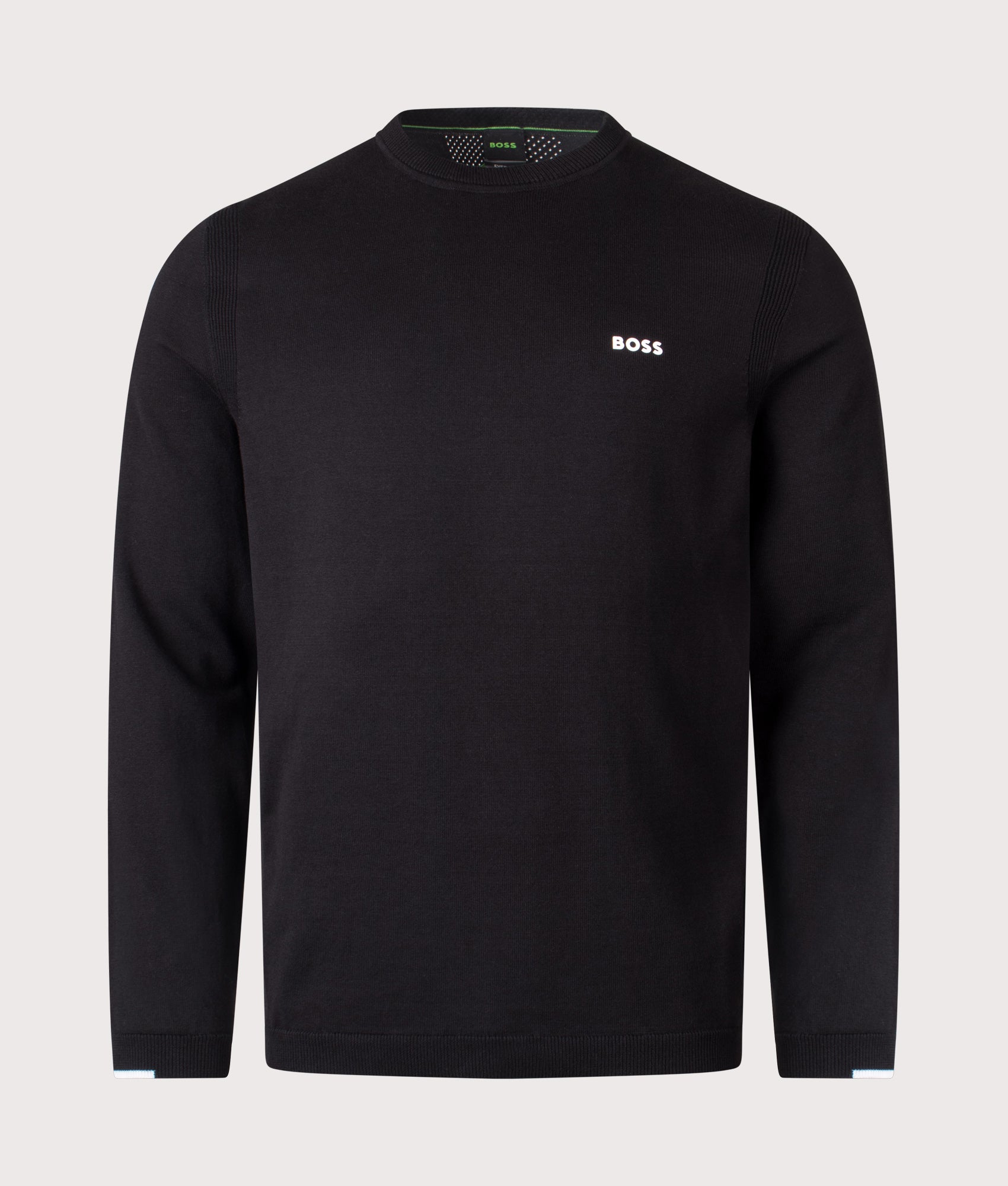Ever X Knit Jumper in Black | 100% Cotton | BOSS | EQVVS | Front shot 