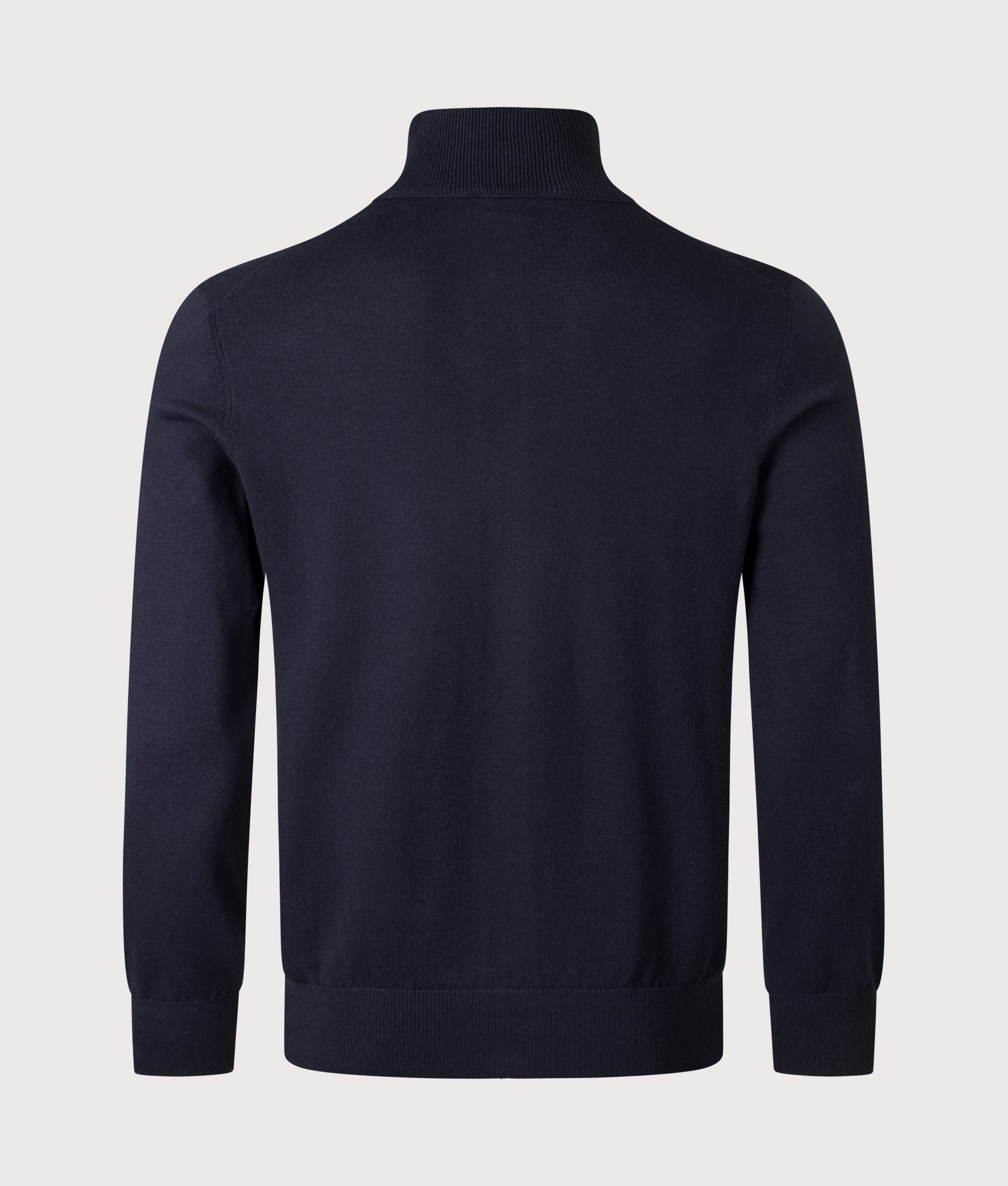 Kanozip Track Top in Dark Blue | Cotton–Cashmere Blend | BOSS | EQVVS | Back shot 