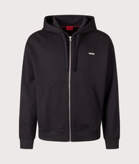 Relaxed Fit Dapozip Hoodie: 001 Black 