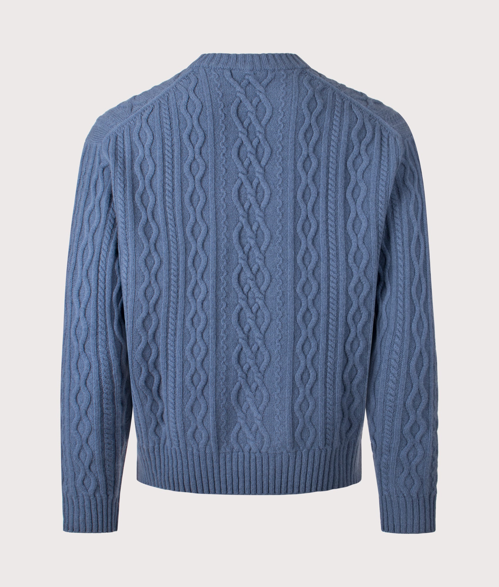Kableto Jumper in Open Blue | 100% Wool | BOSS | EQVVS | Back shot 