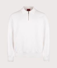Relaxed Fit Long Sleeve San Pauley Polo Shirt: 102 Natural 