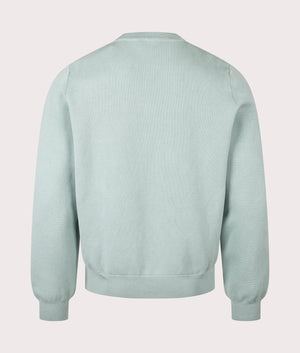 Relaxed Fit San Celly Sweatshirt by HUGO in Light/Pastel Green. Shot by EQVVS. Back shot.