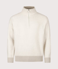 Oversized Kobear Quarter Zip Jumper: 271 Light Beige 