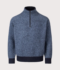 Oversized Kobear Quarter Zip Jumper: 404 Dark Blue 