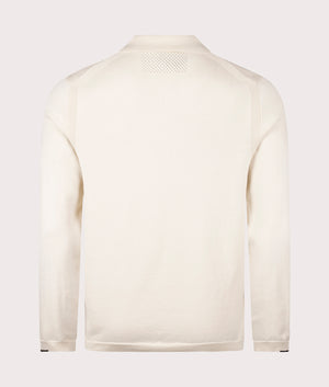Ever X Quarter Zip Sweatshirt in Open White | 100% Cotton | BOSS | EQVVS | Back shot 