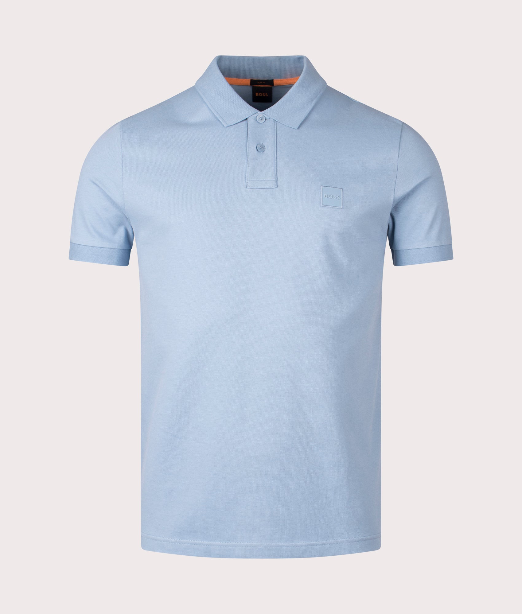 Passenger Polo Shirt in Light Blue | BOSS | EQVVS | Front shot 