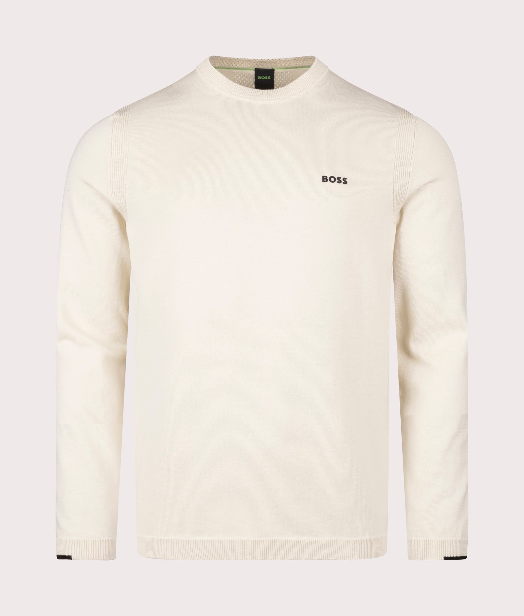 Ever X Knit Jumper in Open White | 100% Cotton | BOSS | EQVVS | Front shot 