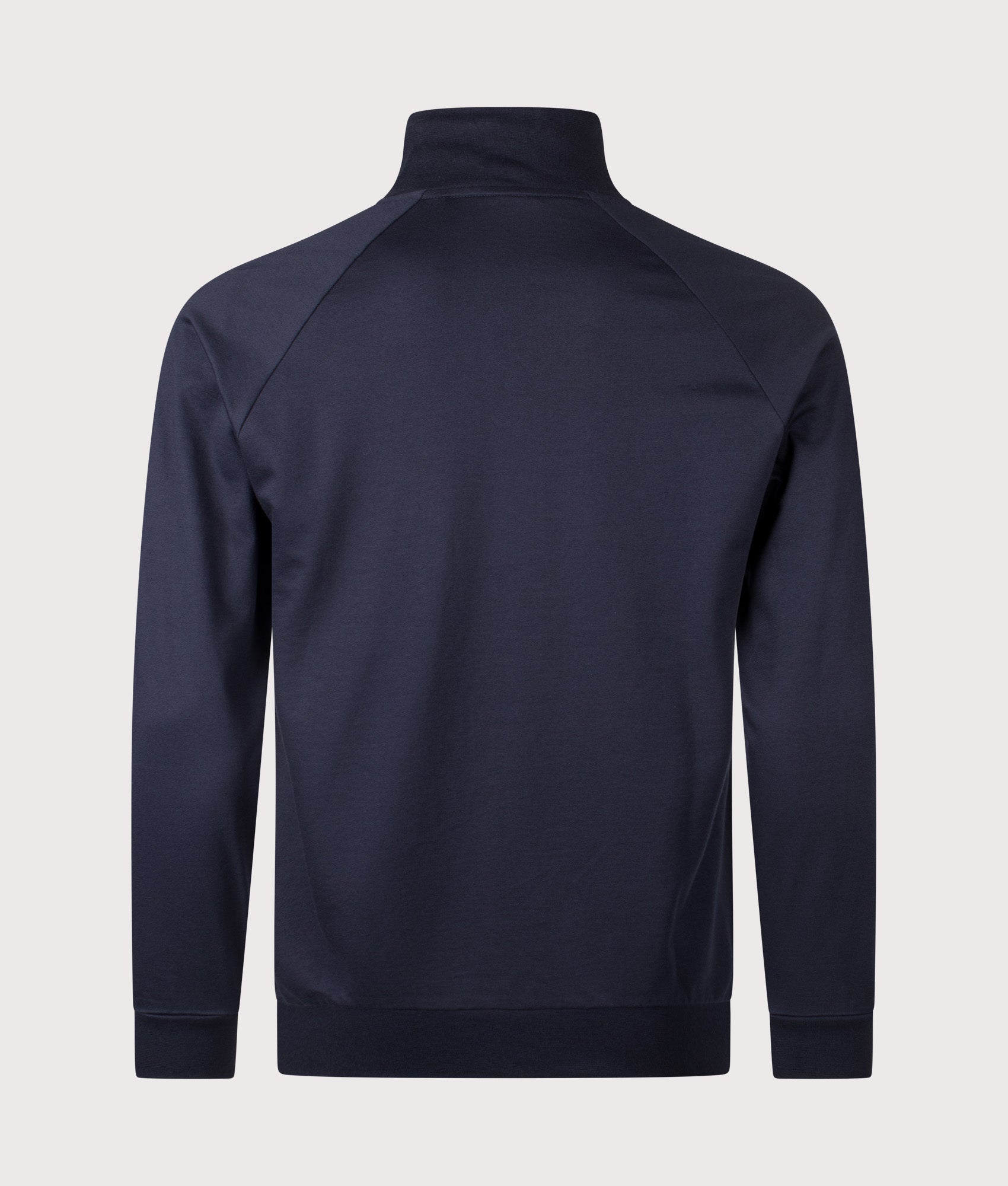 Authentic Zip Track Jacket in Dark Blue | 100% Cotton | BOSS | EQVVS | Back shot 
