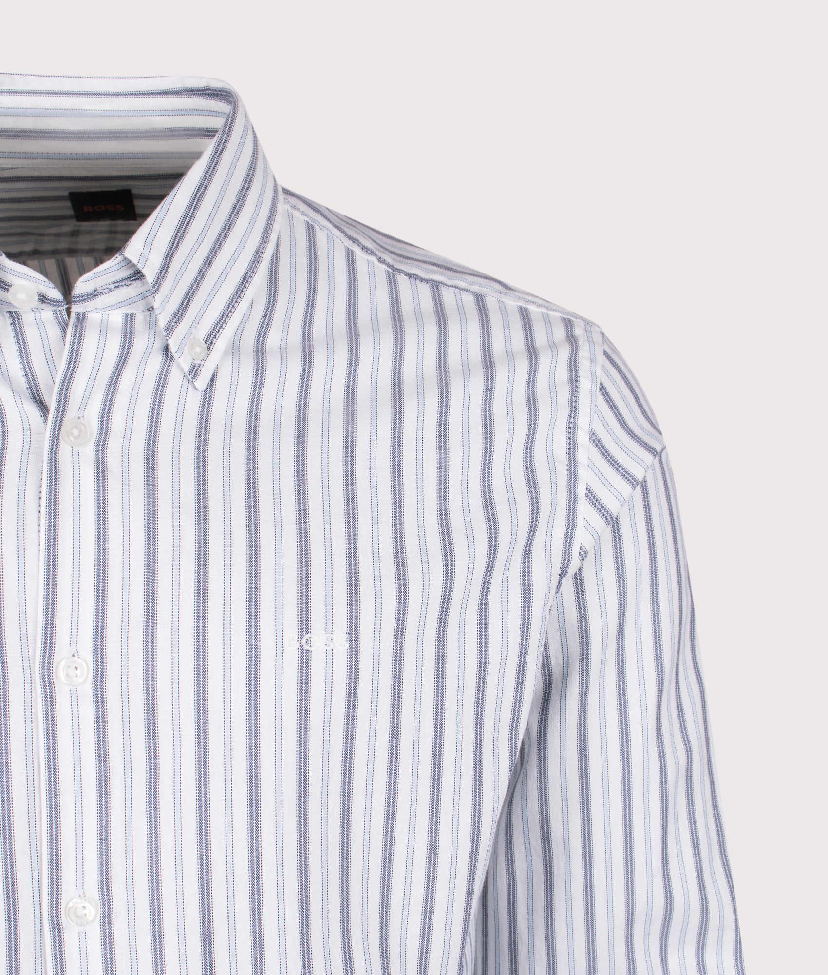 Ricoplus Shirt in Natural | BOSS | EQVVS | Front detail shot 