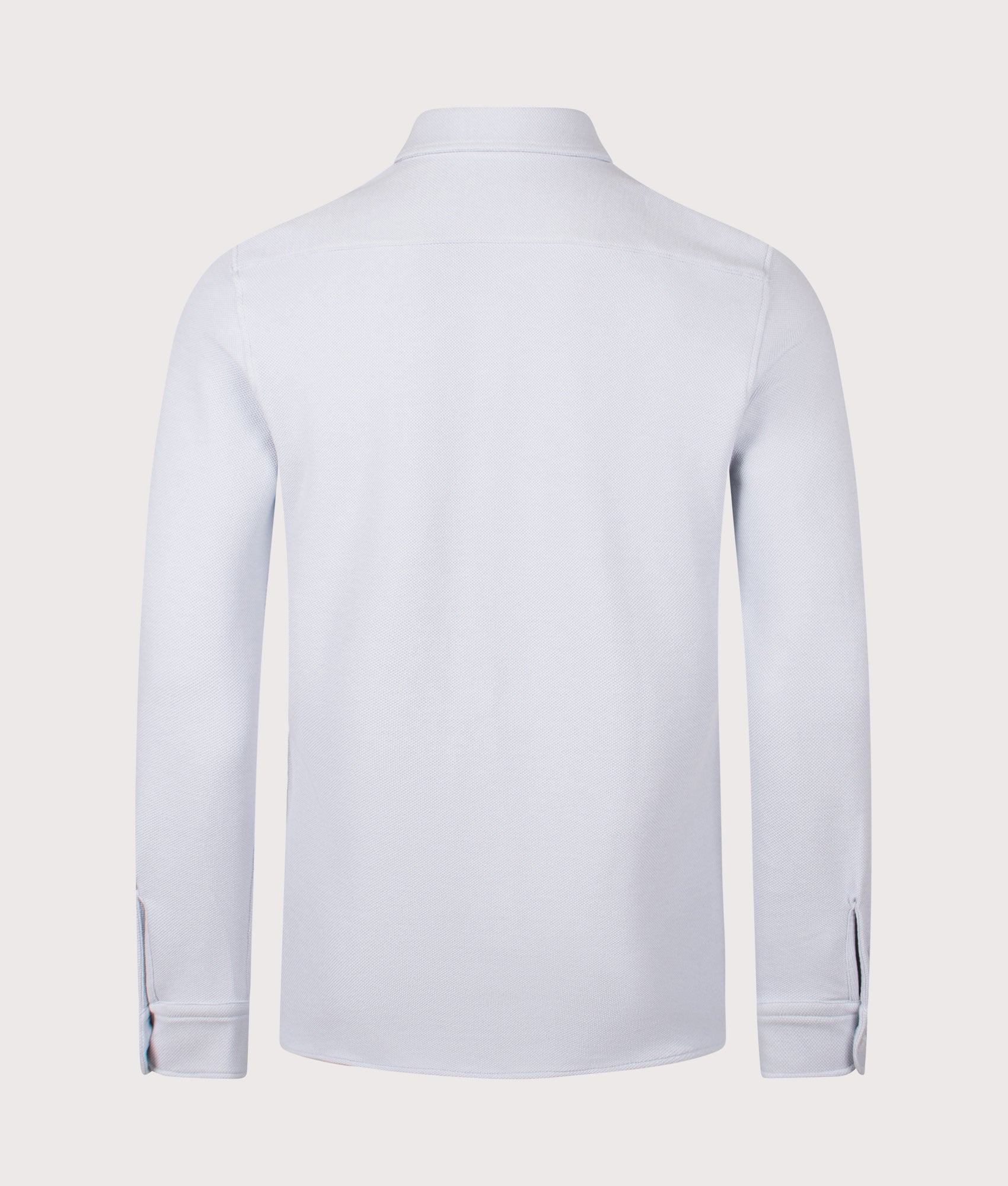 Slim Fit MyJersey Shirt in Light/Pastel Grey | Cotton Stretch Jersey | BOSS | EQVVS | Back shot 