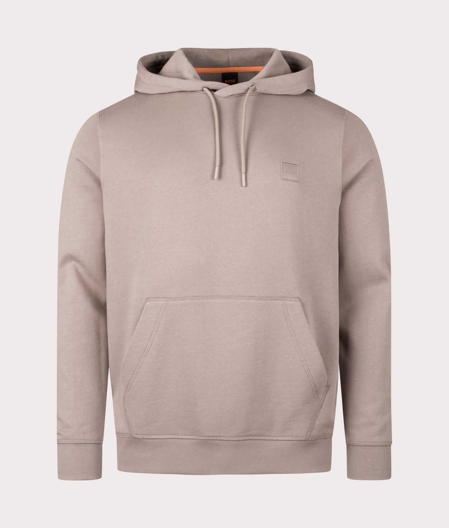 Wetalk Hoodie in Open Green. 100% Cotton | BOSS | Shot at EQVVS | Front shot 