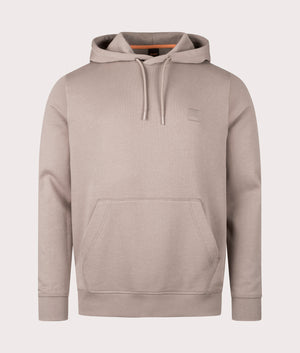 Wetalk Hoodie in Open Green. 100% Cotton | BOSS | Shot at EQVVS | Front shot 