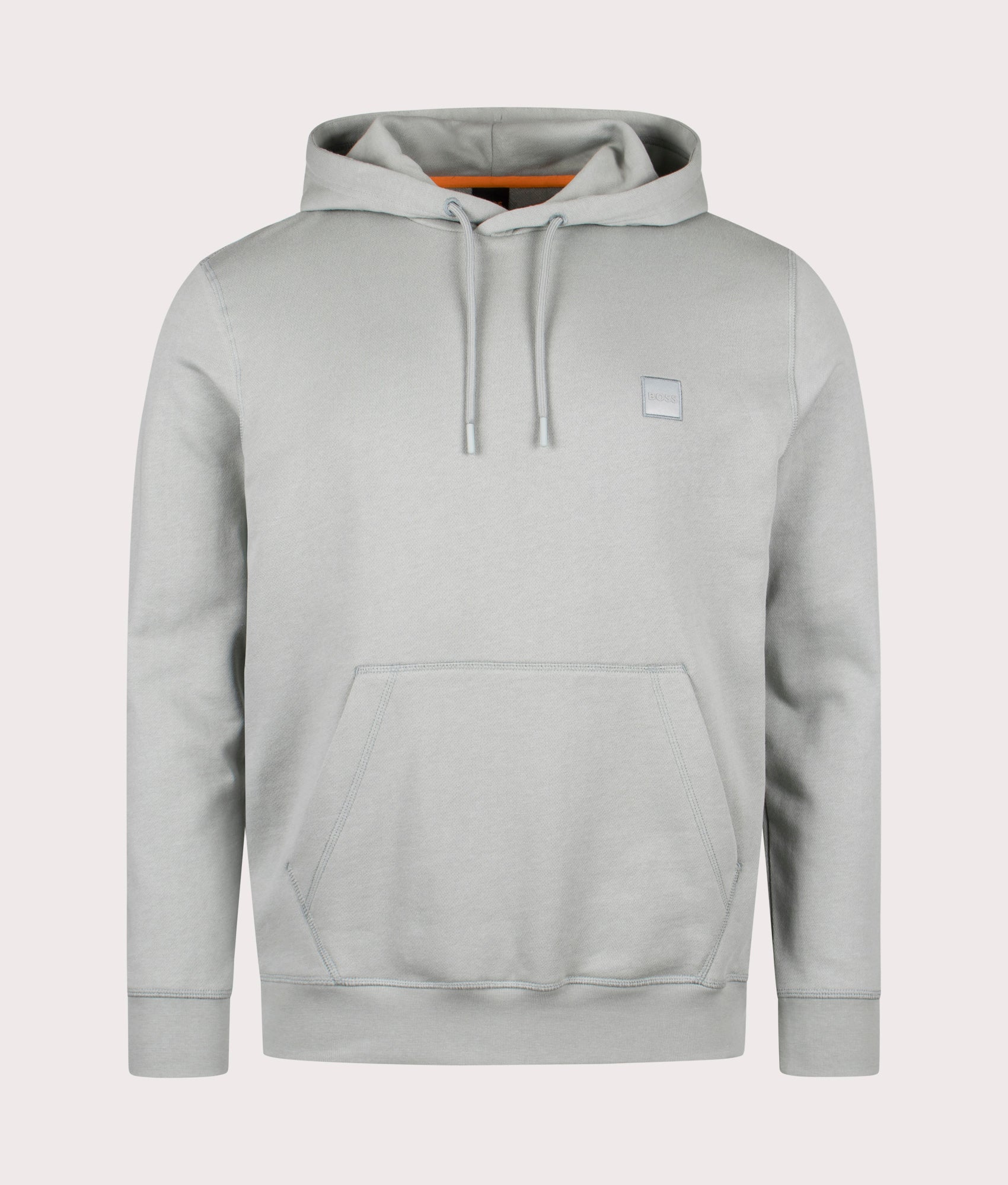 Wetalk Hoodie in Open Green. 100% Cotton | BOSS | Shot at EQVVS | Front shot 