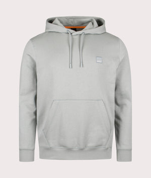 Wetalk Hoodie in Open Green. 100% Cotton | BOSS | Shot at EQVVS | Front shot 