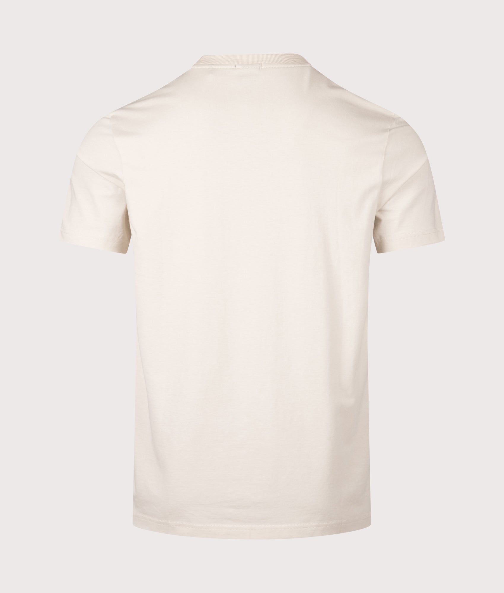 Crew Neck T-Shirt in Open White | BOSS | EQVVS | Back shot 