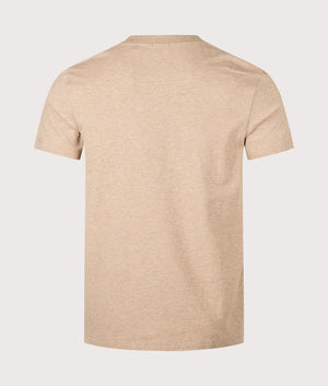 Crew Neck T-Shirt in Medium Beige | Cotton Blend | BOSS | EQVVS | Back shot 