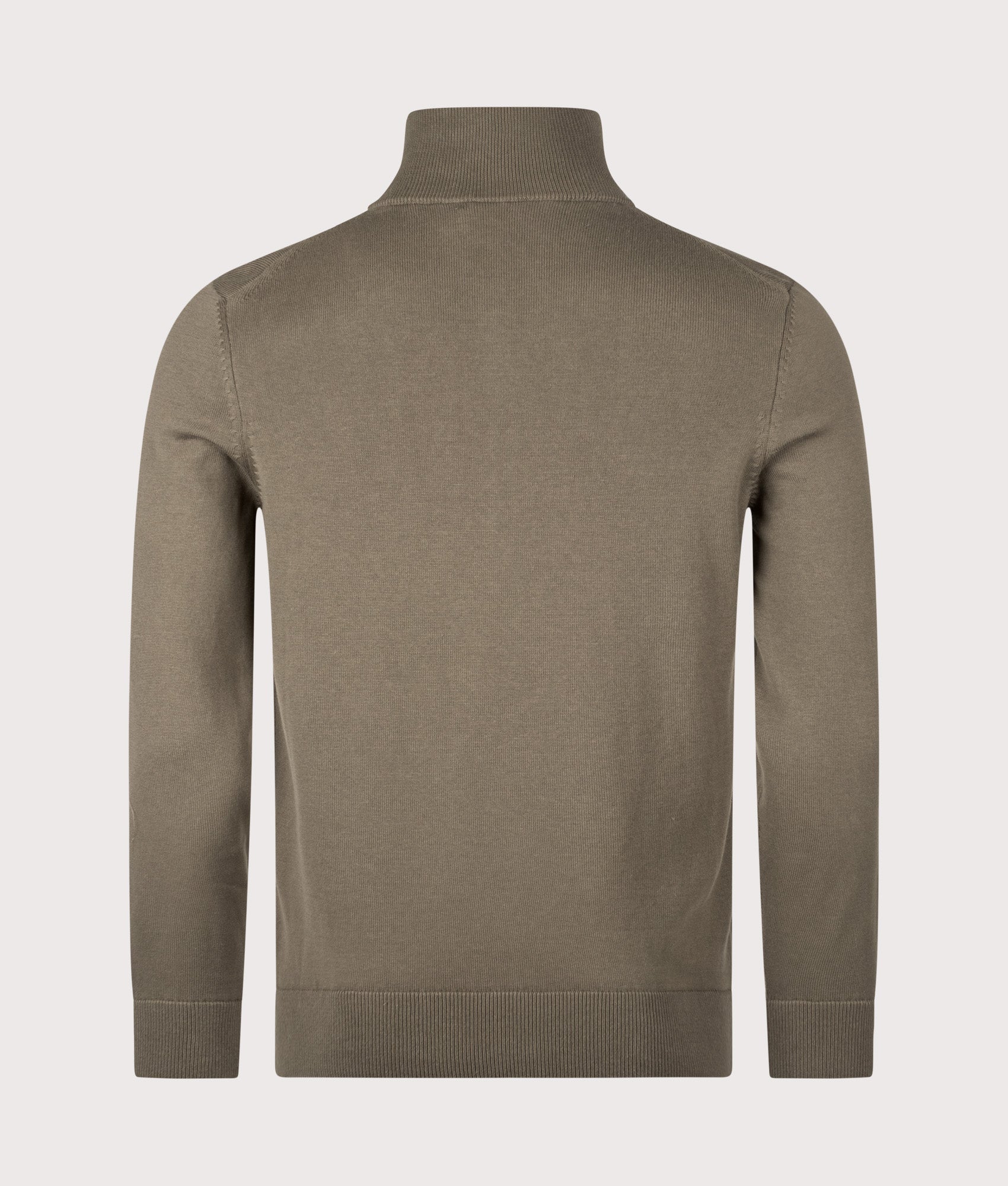 San Quintus Quarter Zip Sweatshirt in Grey | 100% Cotton | HUGO | EQVVS | Back shot