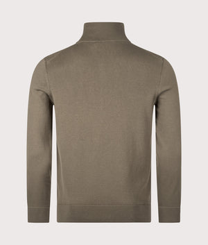 San Quintus Quarter Zip Sweatshirt in Grey | 100% Cotton | HUGO | EQVVS | Back shot