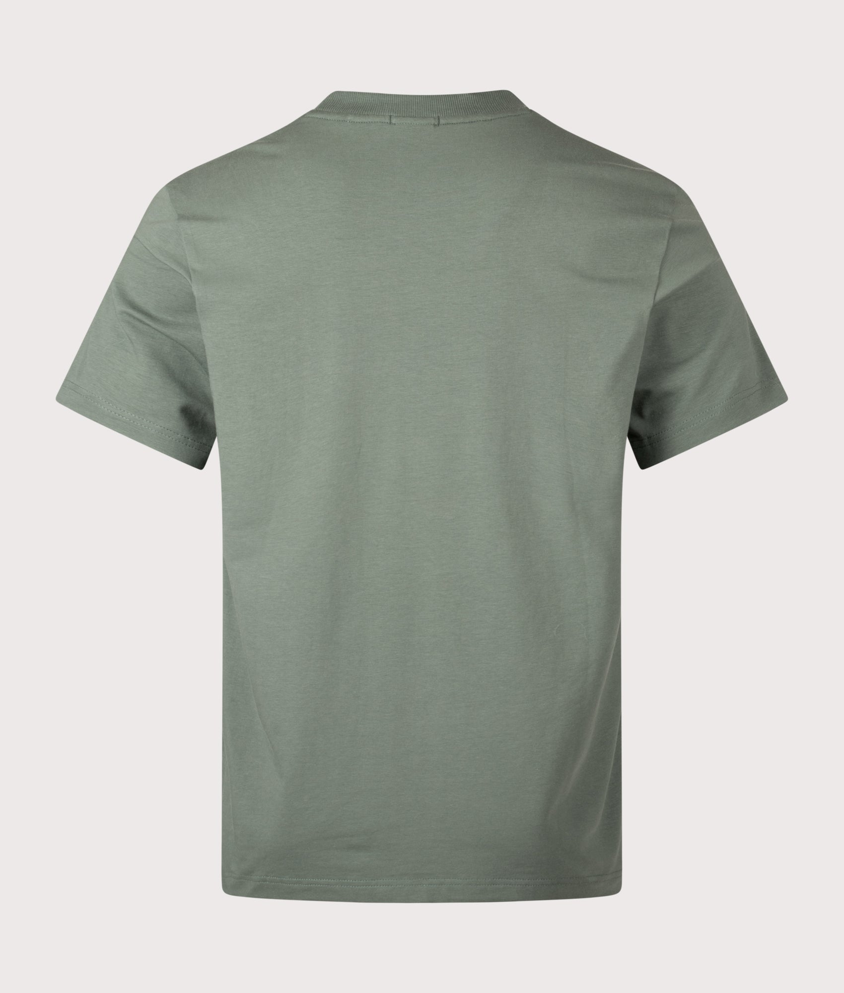Crew Neck T-Shirt in Open Green | BOSS | EQVVS | Back shot 