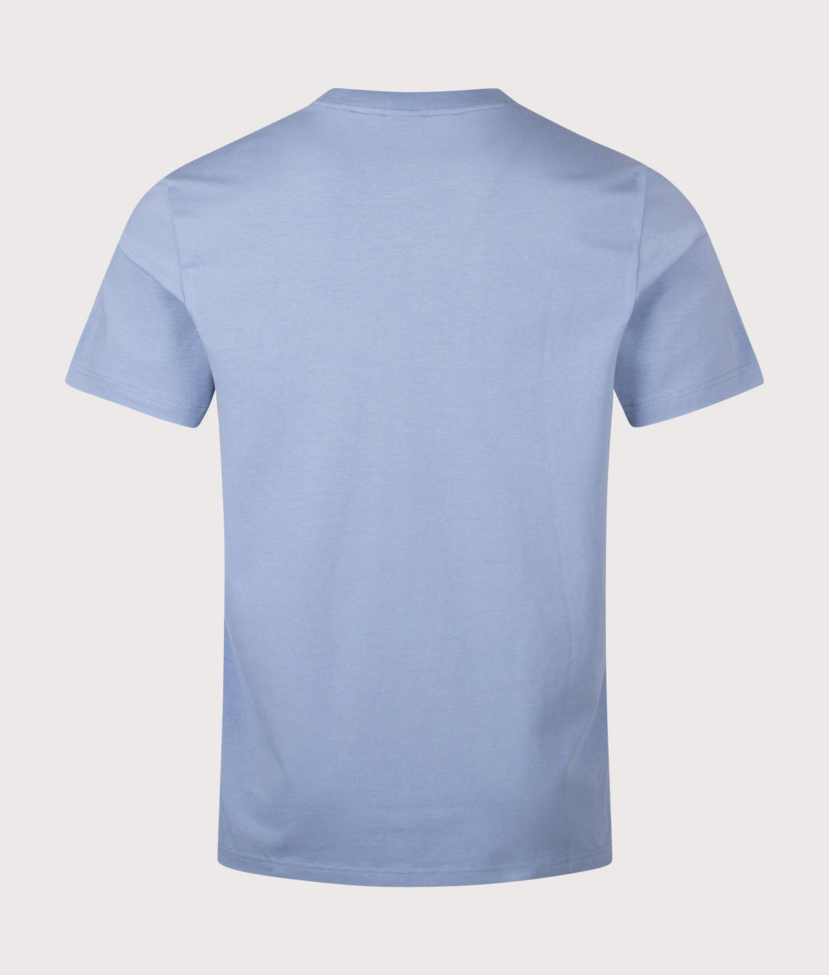 BOSS Regular Fit Crew Neck Tee T-Shirt in Open Blue at EQVVS Menswear. Back shot.
