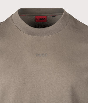 Relaxed Fit Dapolino T-Shirt in Medium Grey | HUGO | Shot at EQVVS | Front detail shot