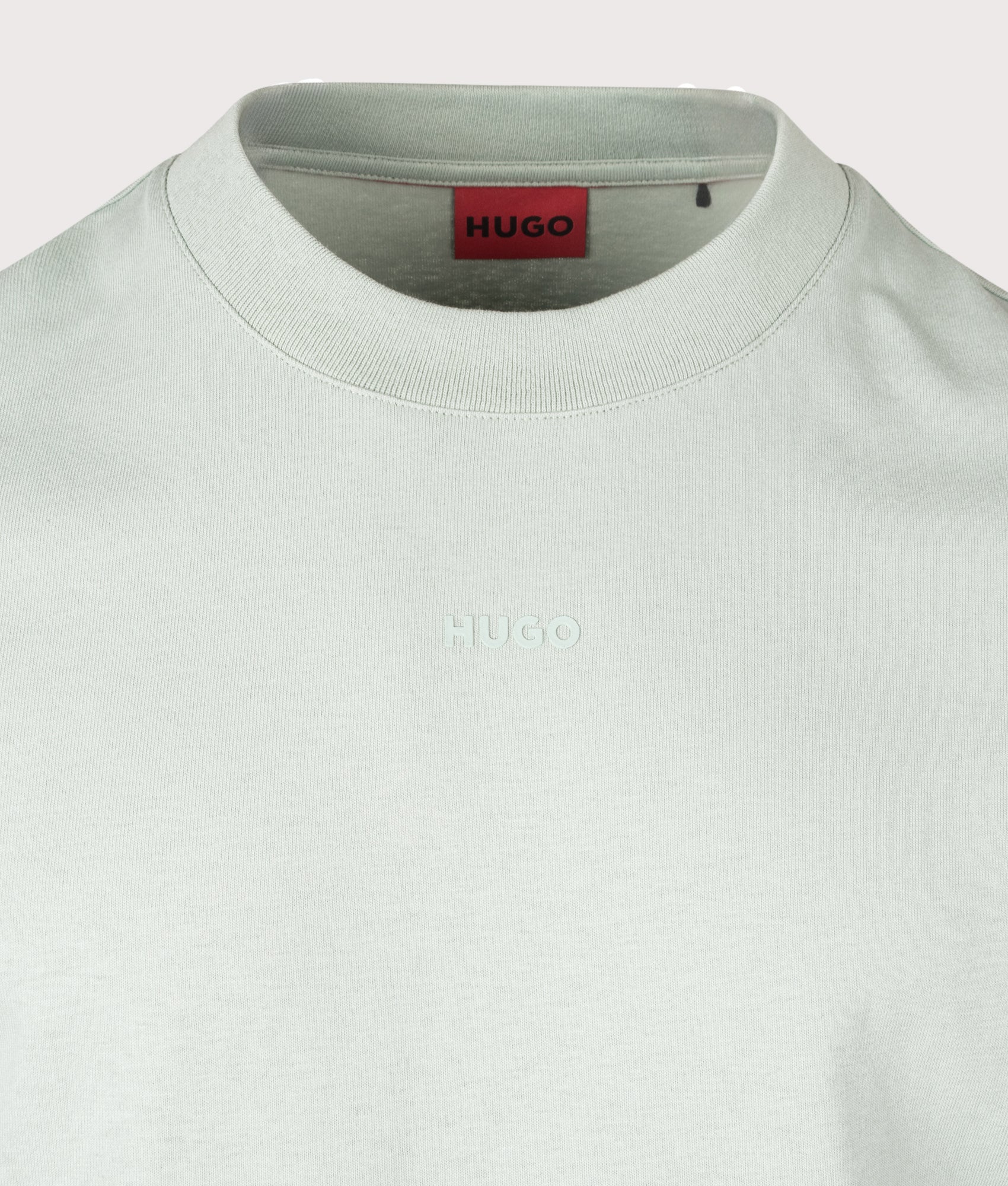 Relaxed Fit Dapolino T-Shirt in Light/Pastel Green | HUGO | Shot at EQVVS | Front detail shot