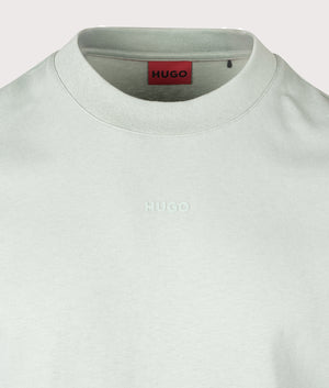 Relaxed Fit Dapolino T-Shirt in Light/Pastel Green | HUGO | Shot at EQVVS | Front detail shot