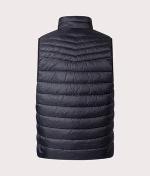 Odeno2 Packable Gilet in Black at EQVVS Menswear. Back Shot.