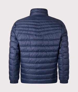 BOSS Oden 2 Packable Jacket in Dark Blue at EQVVS Menswear. Back Shot.