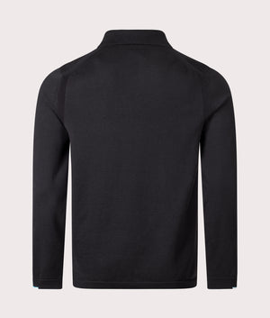 Ever X Quarter Zip Sweatshirt in Black | 100% Cotton | BOSS | EQVVS | Back shot