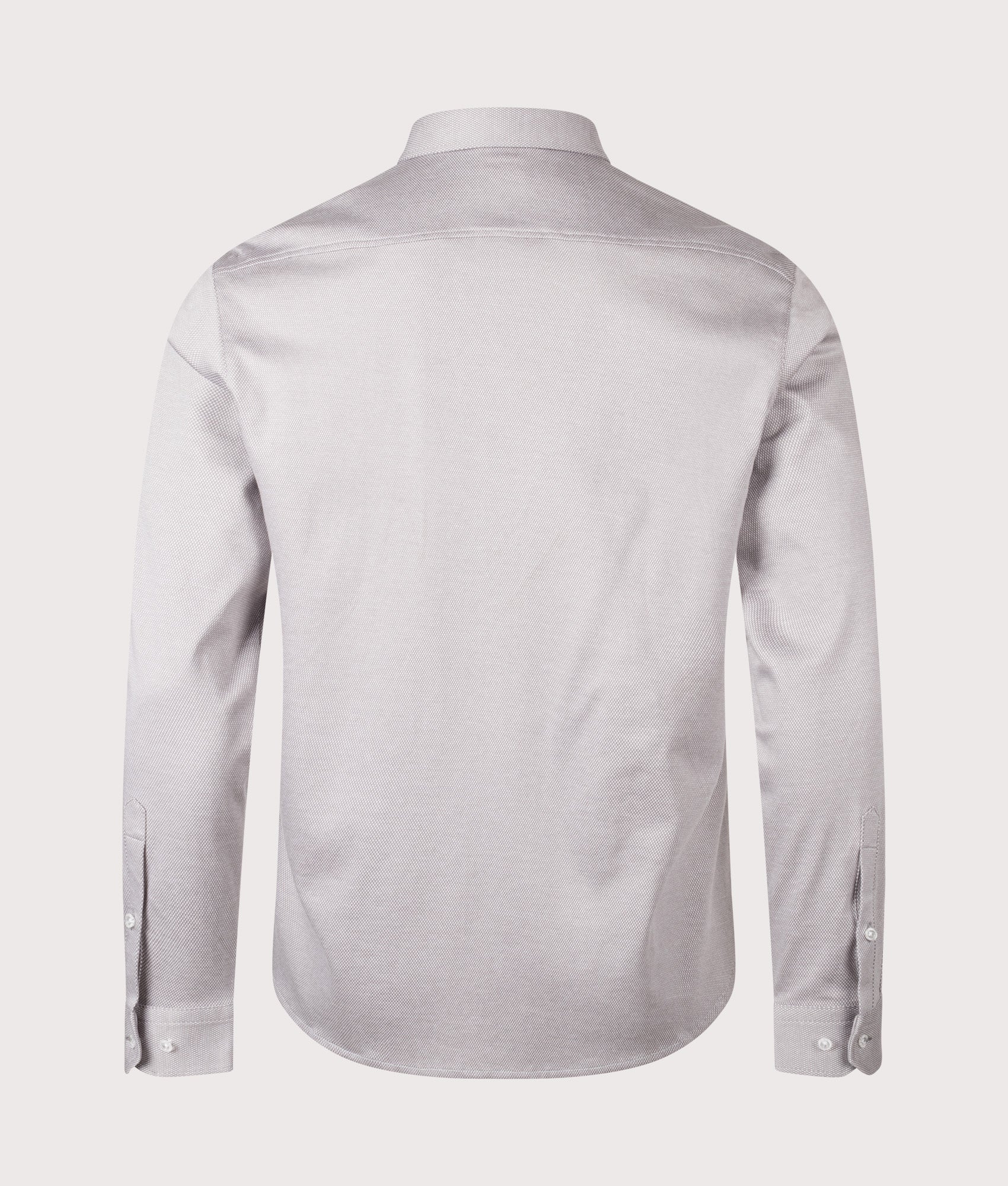Motion Shirt in Open Grey | 100% Cotton | BOSS | EQVVS | Back shot 