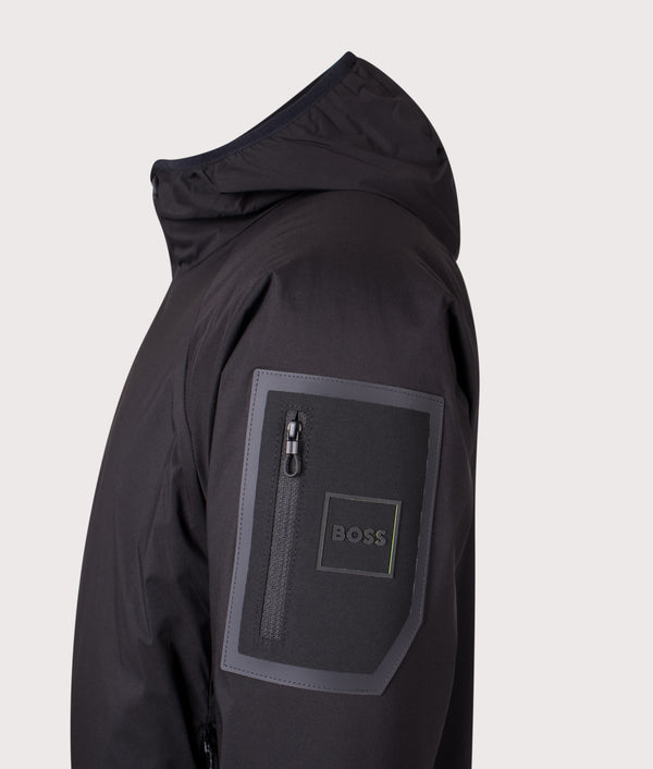 Lite-X Hooded Jacket in Black | BOSS | EQVVS